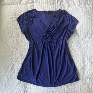 Axcess V-Neck Ruched Center Top